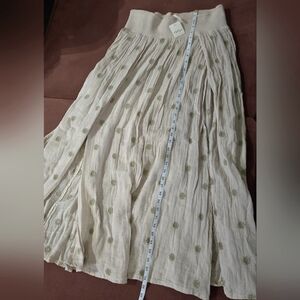 Floral maxi skirt, 2x hidden thigh-high slits in front